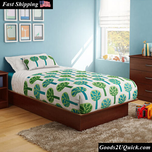 Smart Basics Platform Bed With Clean &amp; Modern Style Twin - Royal Cherry