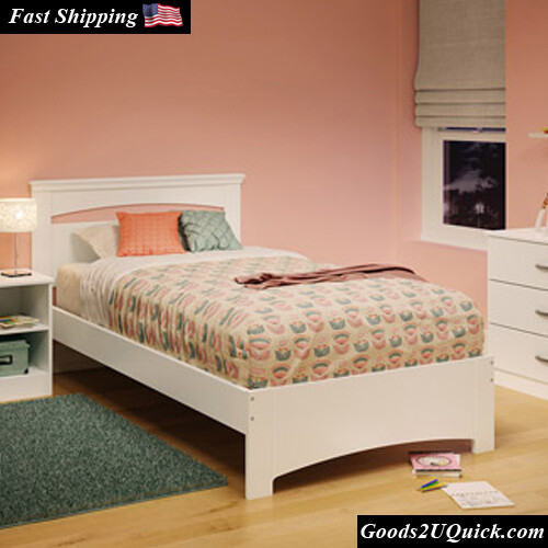 Modern Smart Basics Non-toxic Complete Bed Kids Bedroom Twin - Pure White