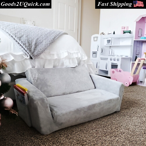 Delta Children Perfect Extra Wide Convertible Sofa to Lounger Comfy 2-in-1