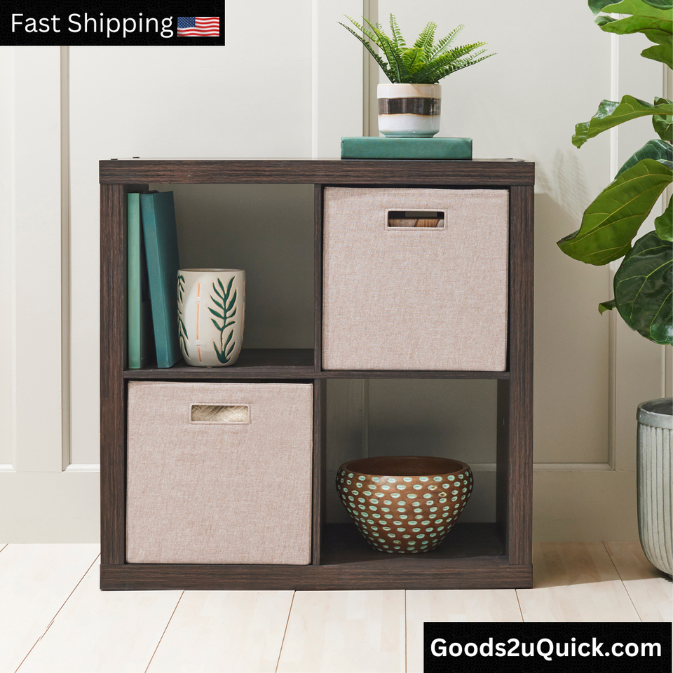 4-Cube Storage Organizer Closet Storage Shelves Organizer DIY Cabinet Book Shelf