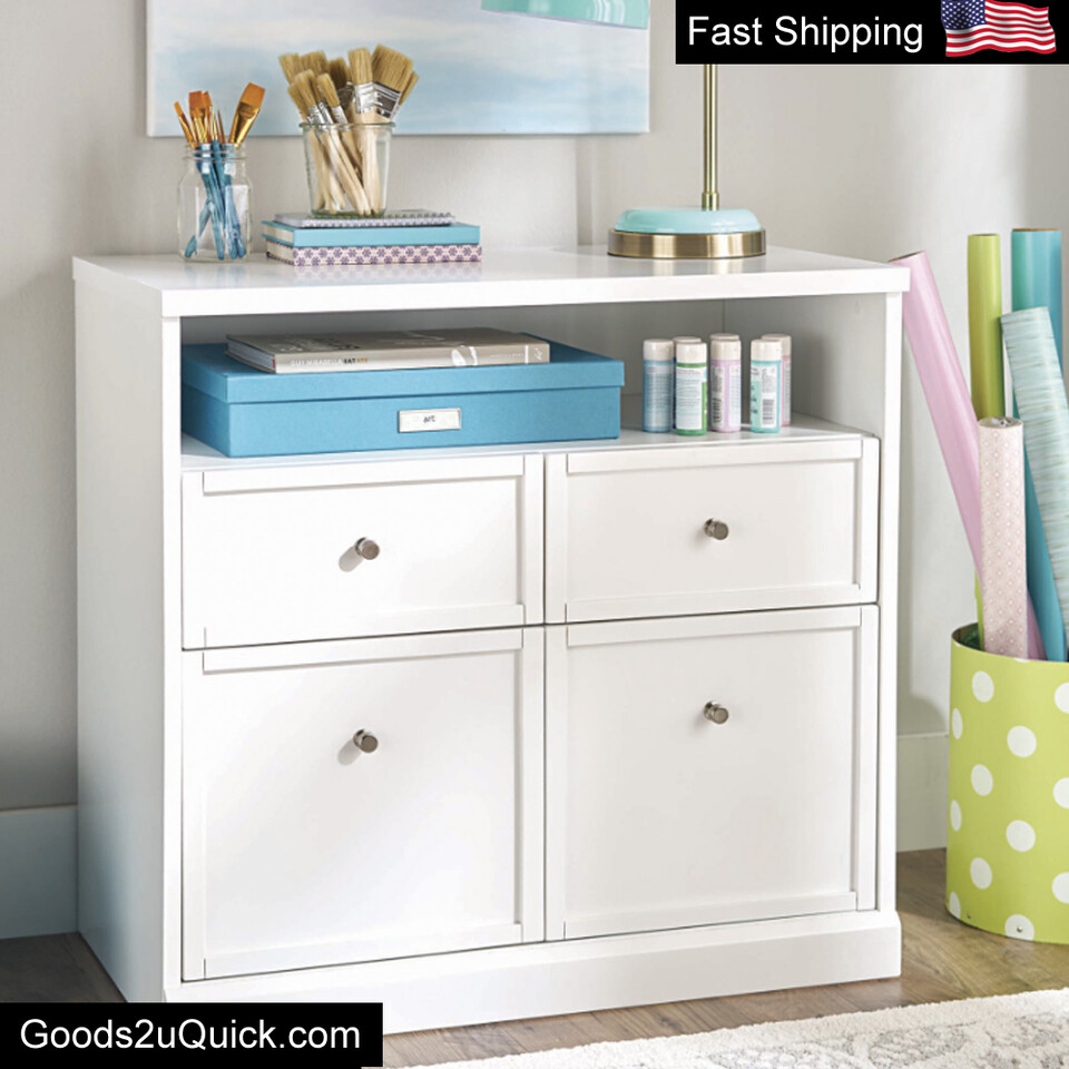 Craftform Sewing Craft Storage Cabinet with Drawers White