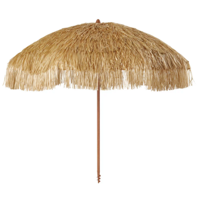 Umbrella Tiki Patio Palapa Destination gear Pole Heininger Brown 1266 6&#39; Ft