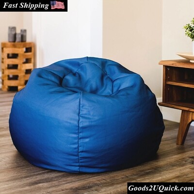 Bean Bag Chair, Navy 2 Pack Great For Playrooms, Bedrooms, Living Rooms