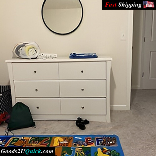 Storkcraft Crescent 6 Drawer Modern Double Dresser White