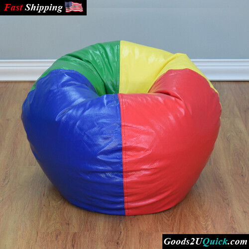 Multi-Color Vinyl Bean Bag Durable Vinyl Filled with 100% Polystyrene Beads