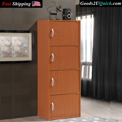 4 Door Storage Cabinet Great For Home And Office Kitchen Pantry Organizer Shelves Tall Cupboard Bedroom