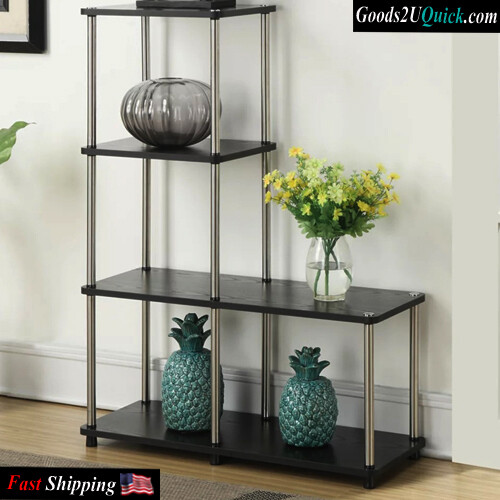 Multi Levels Designs2Go 4 Tier L Bookshelf Available In Multiple Fnishes Black