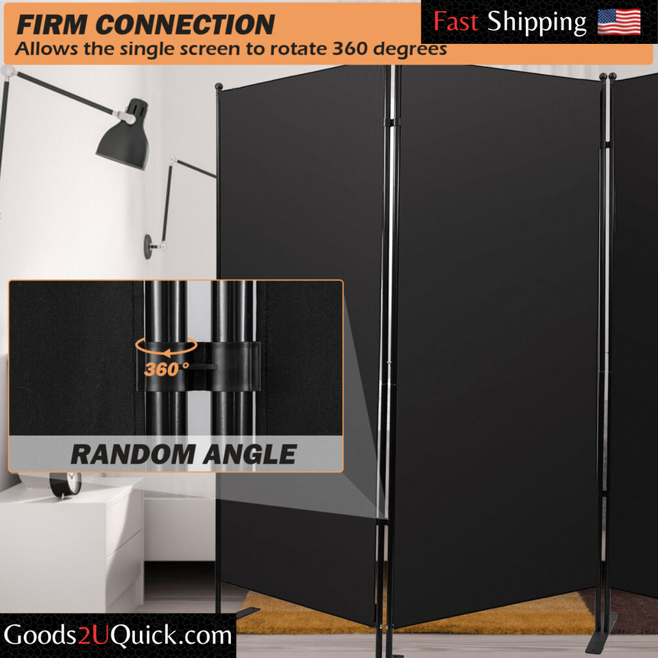 3 Panel Room Divider Folding Privacy Screen Wall Partition Home Office Separator