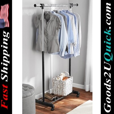 Heavy Duty Metal Clothes Rail Storage Garment Shelf Hanging Display Stand Rack