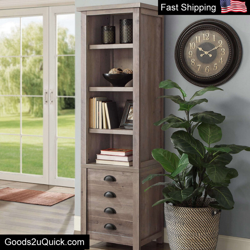 Granary Modern Farmhouse Large Storage 72&quot; Rustic Gray For Home