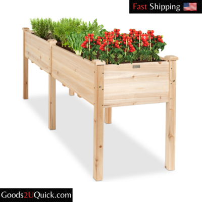 Raised Elevated Outdoor Garden Bed planter Box Grow Flower Vegetable Stand Yard