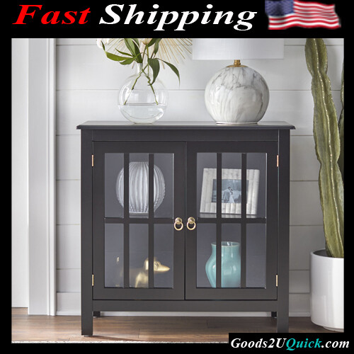 Modern Living Portland Glass Door Cabinet Home Furniture - On Sale