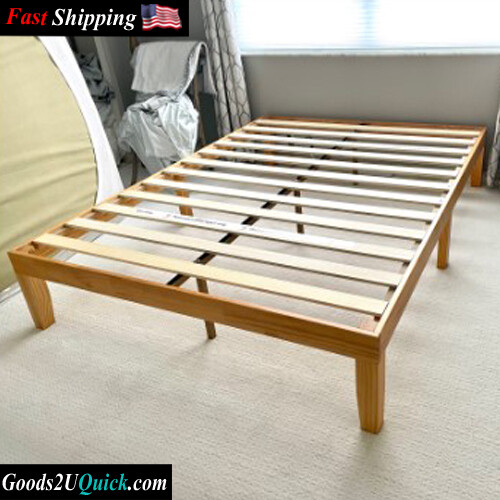 Alexia 12” Wood Platform Bed Frame With with Rustic, Timeless Charm And Excellent Mattress Support Pine, Full