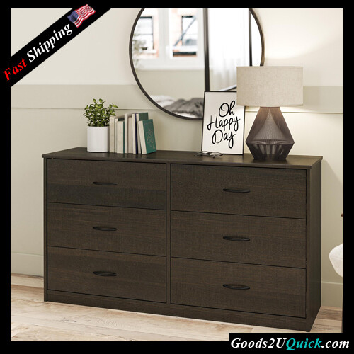 New Classic 6 Drawer Dresser Living Room Furniture - Espresso