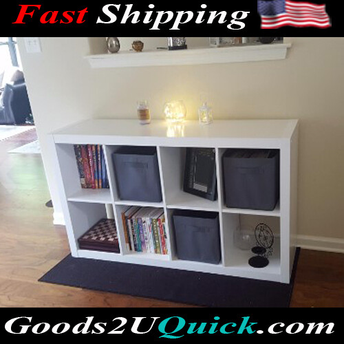 New Modern 8-Cube Storage Organizer - White Texture