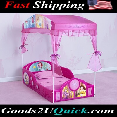 Princess Kids Plastic Storage Beautiful Toddler Bed - Pink