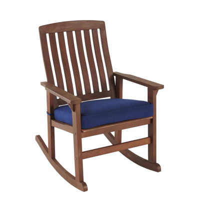 Delahey Wood Rocking Chair, Brown Finish