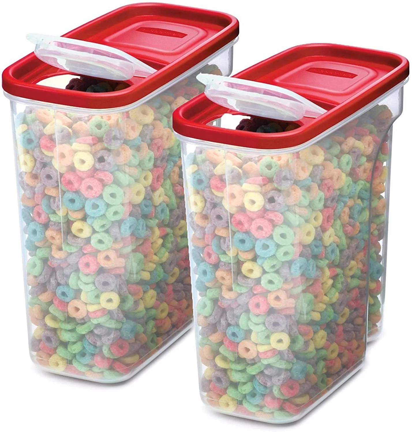 Rubbermaid Flip Top Pantry Cereal Keepers, 18 Cup, 2 Count