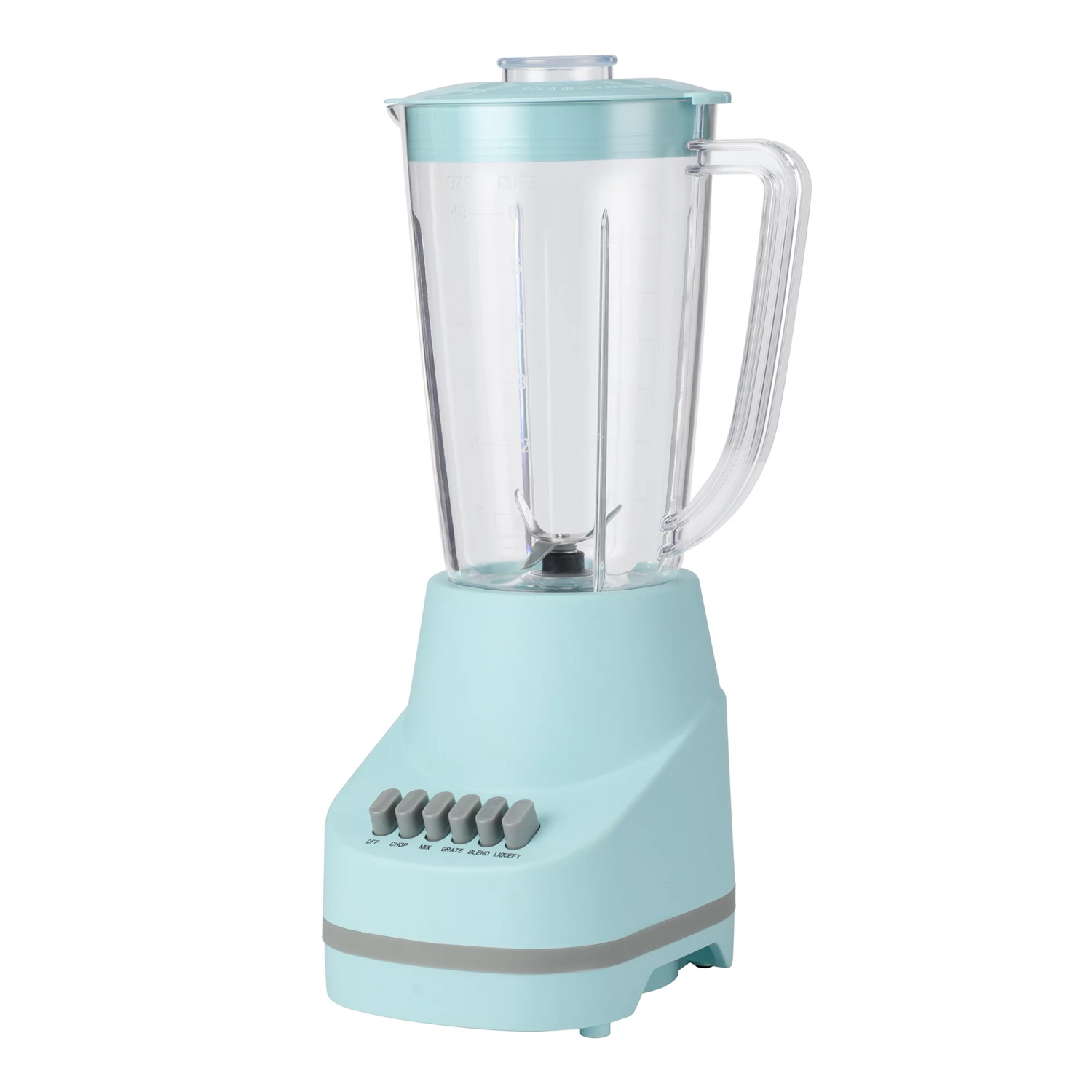 Mainstays 6 Speed Blender with 48 ounce Jar,1.5L jar,Aqua Sparkle