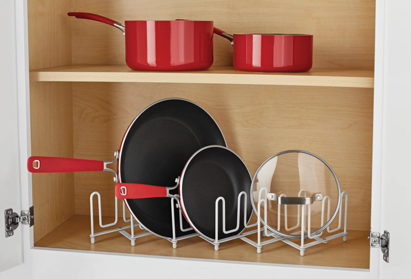Expandable Pan &amp; Lid Organizer, White