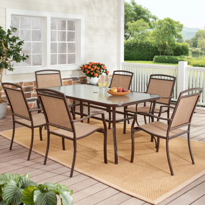 7 Piece Patio Dining Set Outdoor Table Chairs Furniture Set for Garden Yard Lawn