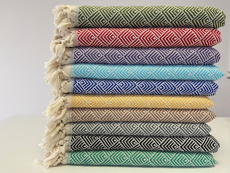 Organic Turkish Towel, Quick Dry Towel, Soft Towel, Thick Towel, Peshtemal Towel, Embroidery, Personalized Gift, Hammam Towel, Vintage Towel