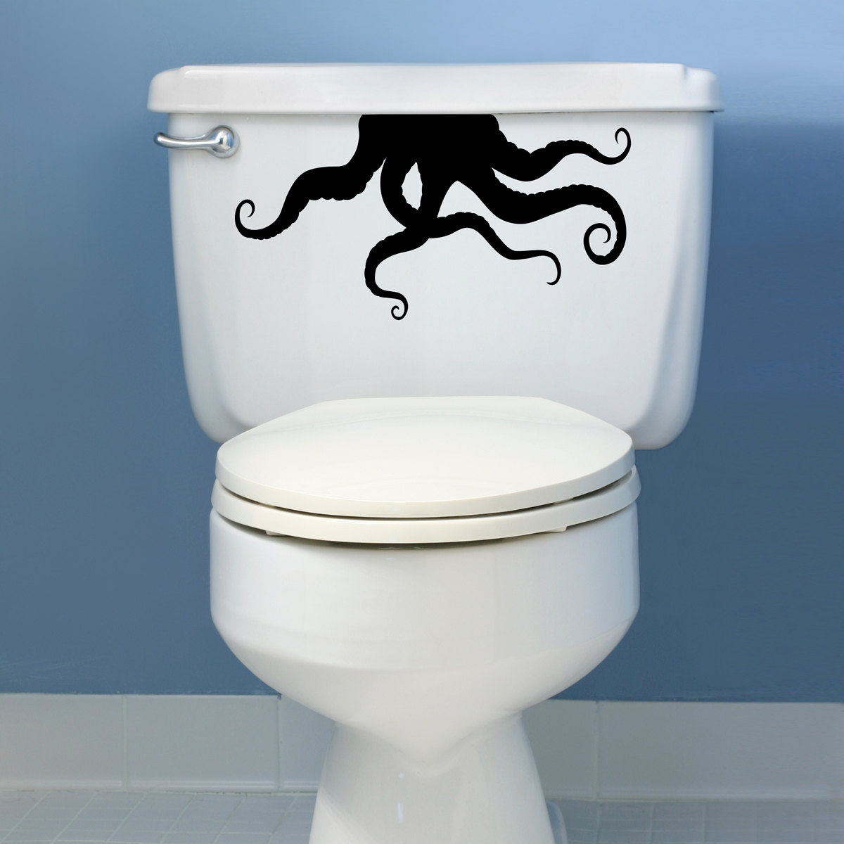 Octopus Toilet Decal | Octopus Attack Vinyl | Bathroom Decal