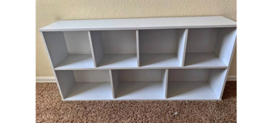 7-Cube Storage Bookcase Organizer Shelf Home Apt Furniture White NEW