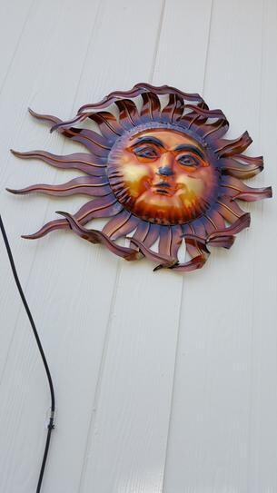 26 in. Windswept Sun Outdoor Garden Indoor Decor Lawn Ornaments