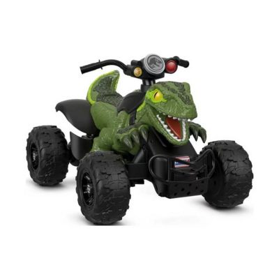 Power Wheels Jurassic World Dino Racer Green Ride-On ATV for Kids Off Road New