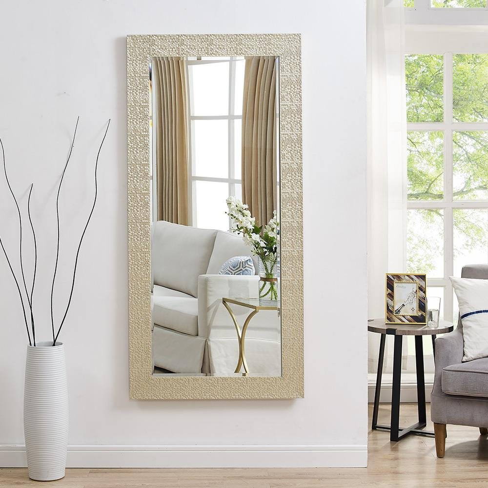 Goods2UQuick Home Mosaic Style Full Length Mirror, Wall Mirror, Floor Mirror, Large Mirror, Floor Length Mirror, Wall Mirror Full Length, Gold 65.5&quot; x 31.5&quot;