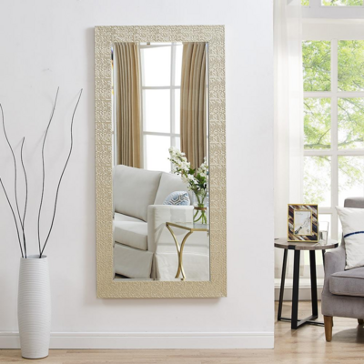 Goods2UQuick Home Mosaic Style Full Length Mirror, Wall Mirror, Floor Mirror, Large Mirror, Floor Length Mirror, Wall Mirror Full Length, Gold 65.5&quot; x 31.5&quot;