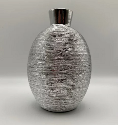 Goods2UQuick Home Accent Decor Indoor Richland Vases Elegant Ceramic Silver 6&quot;