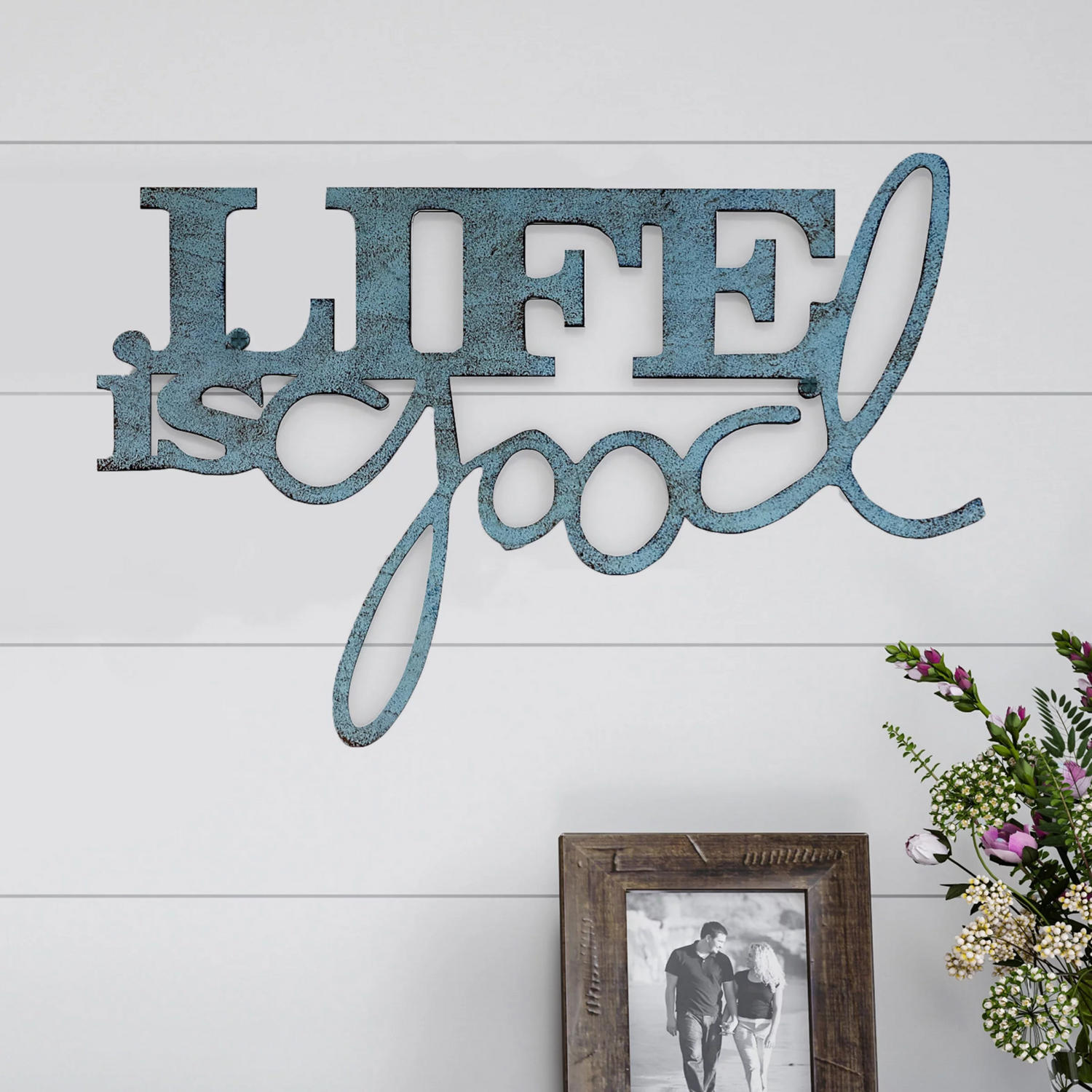 Metal Cutout- Life is Good Decorative Wall Sign-3D Word Art Home Accent Décor-Perfect for Modern Rustic or Vintage Farmhouse Style by Lavish Home