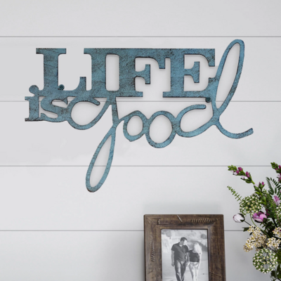 Metal Cutout- Life is Good Decorative Wall Sign-3D Word Art Home Accent Décor-Perfect for Modern Rustic or Vintage Farmhouse Style by Lavish Home
