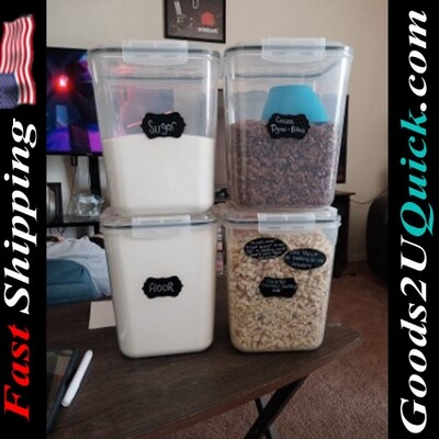 5.3L/4pk Flour And Sugar Containers Airtight Great Flour Sugar Canisters Sets For The Kitchen pantry