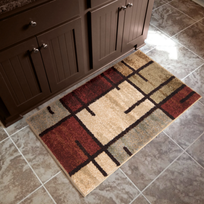 Goods2UQuick Warm Indoor Soft Kitchen Spice Grid Indoor Accent Rug, Rouge, 20&quot; x 34&quot;