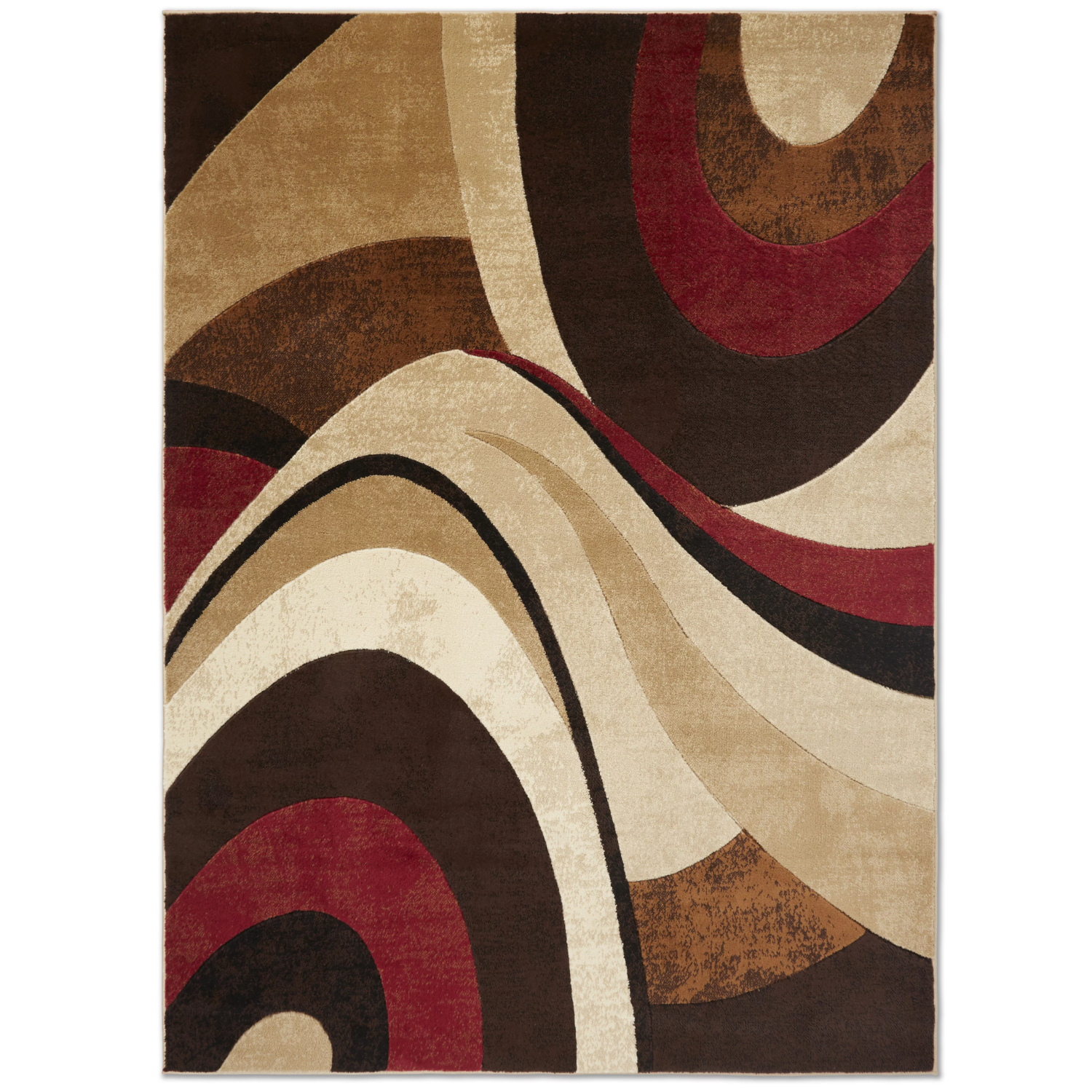 Living Room Bedroom Indoor Soft Large Tribeca Slade Area Rug, Brown/Red, 7&#39;10&quot; x 10&#39;6&quot; Rectangle