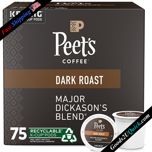 Dark Roast K-Cup Pods for Keurig Brewers - Major Dickason&#39;s Blend 75 Count