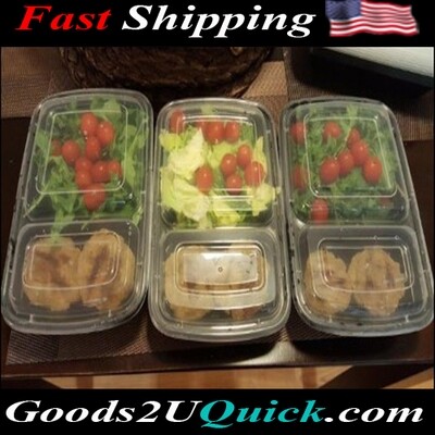 50 Pack Microwave Dishwasher Safe 32 oz Meal Prep Containers with Lids