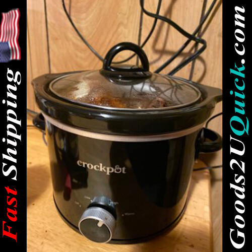 NEW 2-QT Round Manual Slow Cooker - Black (SCR200-B)