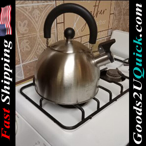 Stewart Whistling Stovetop Tea Kettle Food Grade Stainless Steel Hot Water Fast to Boil - 1.5-Quart