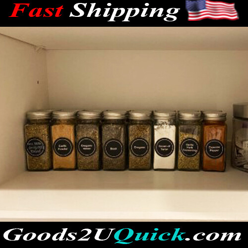 24 Pcs Glass Spice Jars with Labels w/ Shaker Lids and Airtight Metal Caps