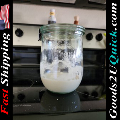 1 Liter - Large Sour Dough Starter Jars with Wide Mouth - Suitable for Canning and Storage