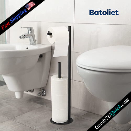 New Bathroom Toilet Paper Roll Holder Stand with Reserve