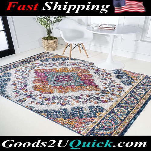 Traditional Bohemian Flair Boho ‎Non Slip Rectangular Area-Rug (8&quot;x10&quot;)