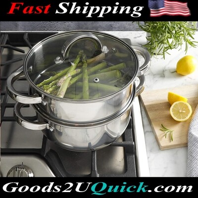 New Steamer Stainless Steel Cookware For Kitchen - 3.0-Quart