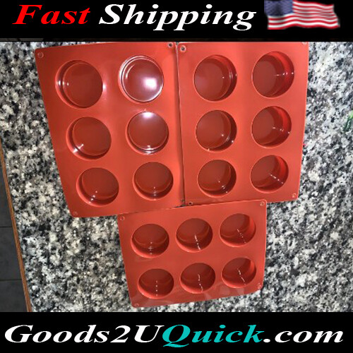 Palksky (3 Pcs) Round Cylinder Candy Mold/Chocolate Cover Cookie Mold for Sandwich Cookies Muff