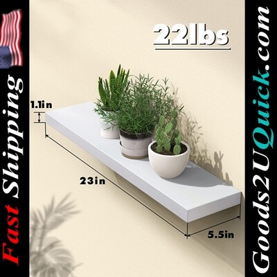 1 Piece 23inch White Wall Mounted Books Storage Fake Plant Shelves Wall storage Organizer