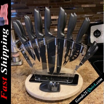 20-Pcs Kitchen Knife Set Steak Knife Set Ultra-Sharp High Carbon Stainless Steel